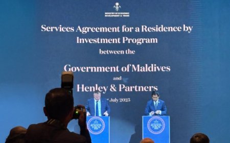 އިންވެސްޓްމަންޓް މެދުވެރިކޮށް ރެސިޑެންސީ ދޫކުރުމުގެ ޕްރޮގްރާމެއް ތަޢާރަފުކުރުމުގެ އެއްބަސްވުމެއްގައި ސަރުކާރުން ސޮއިކޮށްފި