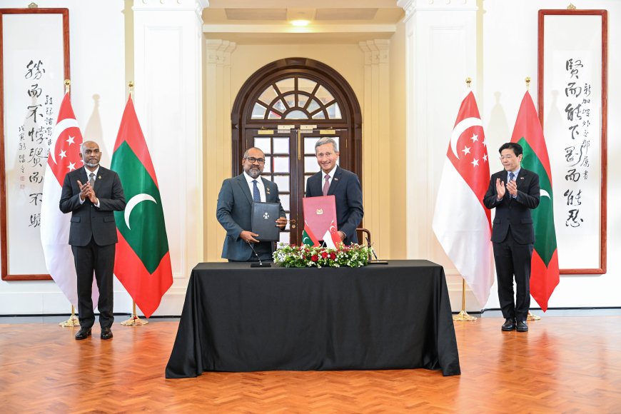 Maldivian Government signs three memorandum of understanding with Singapore on collaboration on different areas