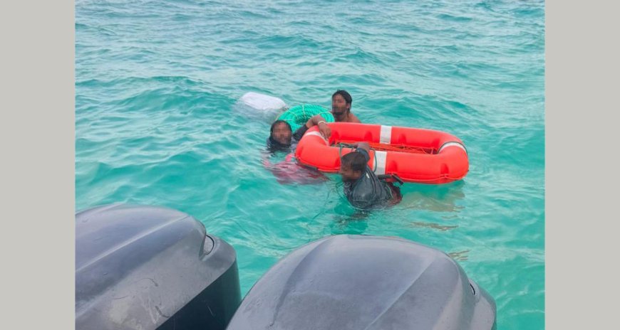 ފަރަށް އެރި ދޯންޏަކުން 3 މީހުން ސަލާމަތްކޮށްފި