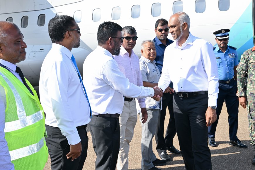 ހަތަރު ދުވަހުގެ ދަތުރުފުޅެއްގައި ރައީސް ބ. އަތޮޅަށް ފުރާވަޑައިގެންފި