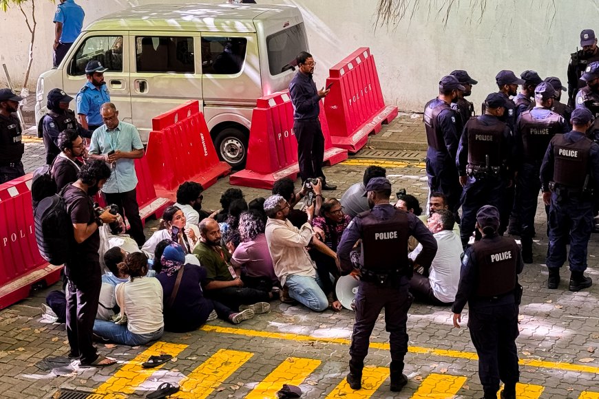 During the protests held against the Media Control Bill. Photo: Viraasee