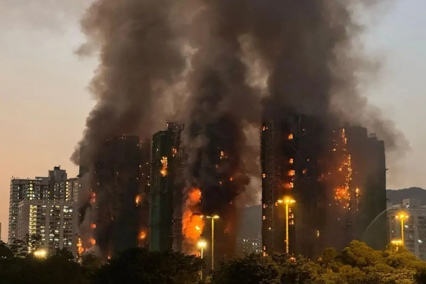 Four Dead as Massive Fire Engulfs High-Rise Estate in Hong Kong’s Tai Po District