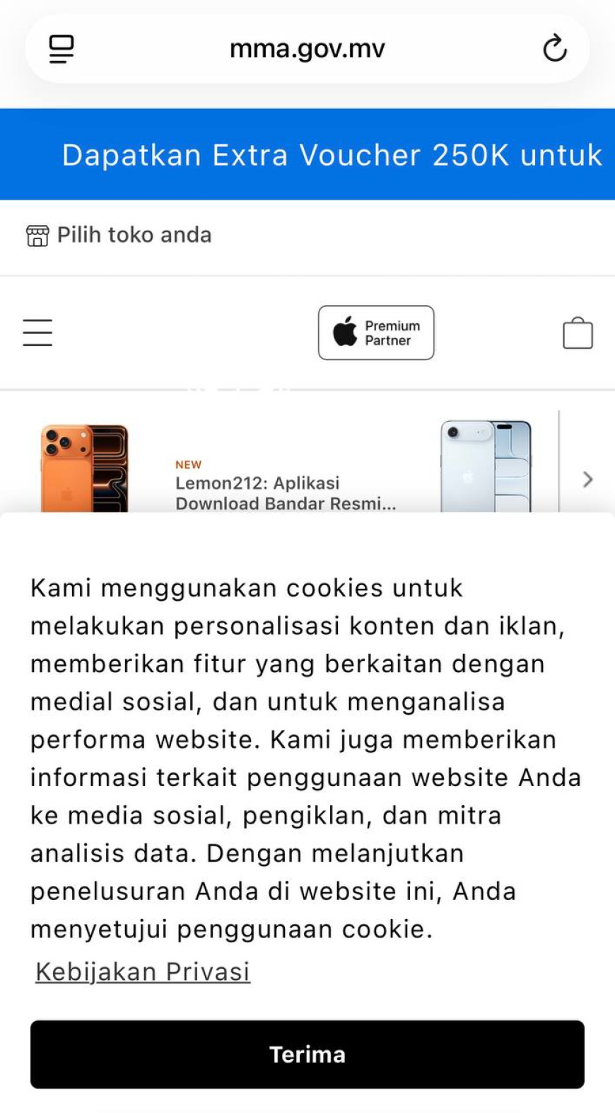 a screenshot while the website was compromised