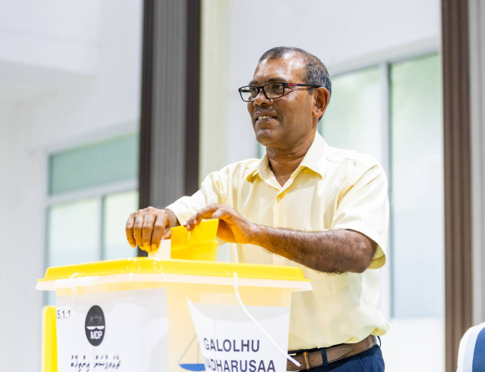 ޗެއާޕާސަން އިންތިހާބުގެ ވަގުތީ ނަތީޖާ: ނަޝީދަށް %69 ވޯޓު